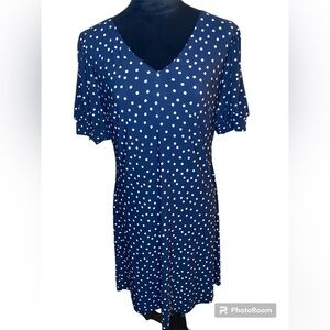 Womens Blue polka dotted Tommy Hilfiger Half sleeve dress size 10